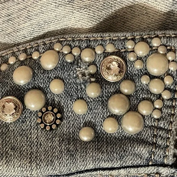 Hot kiss jeweled sleeveless Jean jacket - XL - Picture 5 of 6